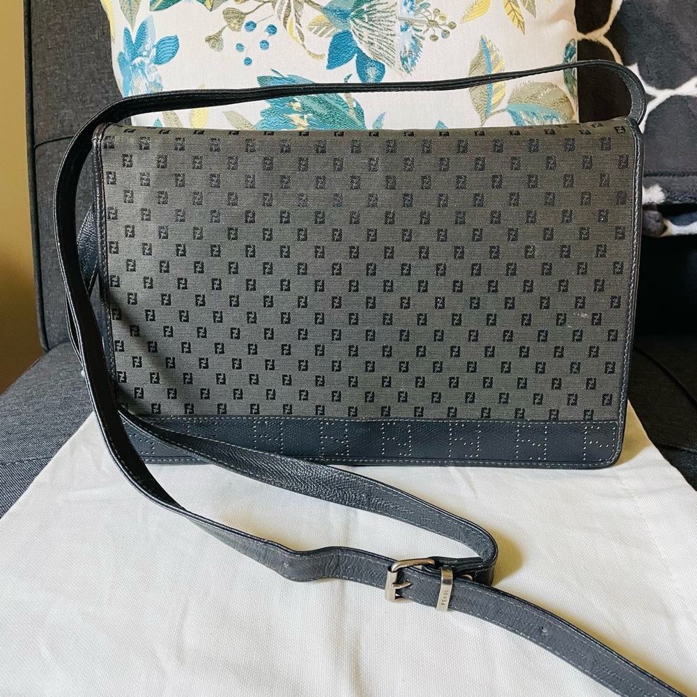 FENDI ❤️🌟 VINTAGE ZUCCA MESSENGER CROSSBODY BAG ⭐️